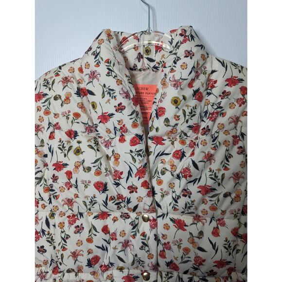 J.Crew Signature Alps Puffer Jacket Vintage Floral Cream PrimaLoft S NWT - Picture 4 of 13